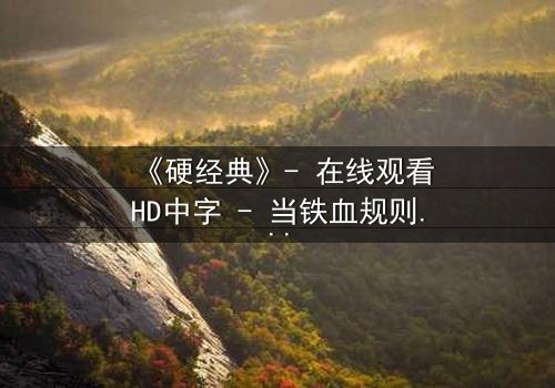 《硬经典》- 在线观看HD中字 - 当铁血规则遭遇人性拷问