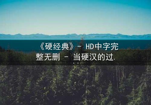 《硬经典》- HD中字完整无删 - 当硬汉的过去成为致命陷阱