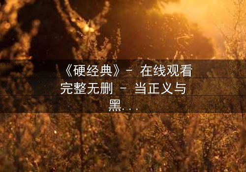 《硬经典》- 在线观看完整无删 - 当正义与黑暗的终极对决引爆银幕