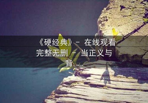 《硬经典》- 在线观看完整无删 - 当正义与背叛交织的终极考验