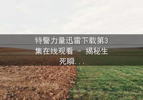 特警力量迅雷下载第3集在线观看 - 揭秘生死瞬间的震撼对决