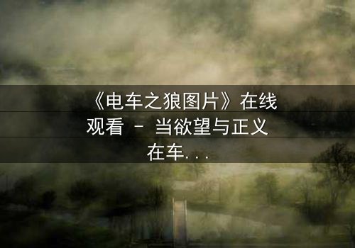 《电车之狼图片》在线观看 - 当欲望与正义在车厢中碰撞,谁将主宰命运?