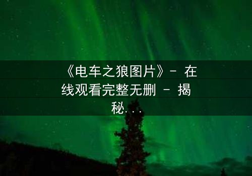 《电车之狼图片》- 在线观看完整无删 - 揭秘人性暗面与救赎之路