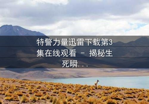 特警力量迅雷下载第3集在线观看 - 揭秘生死瞬间的震撼对决