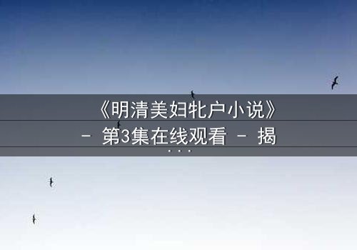 《明清美妇牝户小说》- 第3集在线观看 - 揭开深闺秘闻的惊心真相