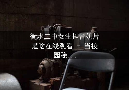 衡水二中女生抖音奶片是啥在线观看 - 当校园秘密遇上网络风暴,真相令人窒息