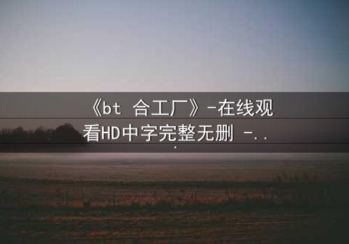 《bt 合工厂》-在线观看HD中字完整无删 - 揭开数字时代的黑暗交易